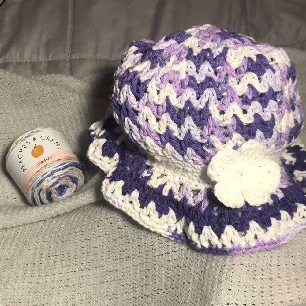Handmade Crochet Spring Hat - Picture 6 of 7